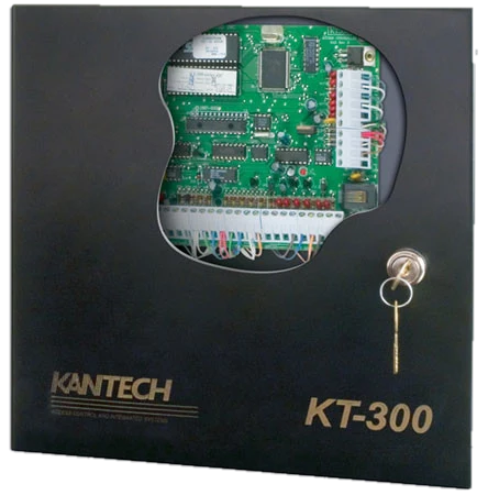 Kantech KT-300 two-door controller in metal cabinet